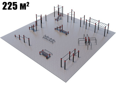 Оборудование для воркаута для Воркаут и ГТО 3-1 (15 x 15 м)