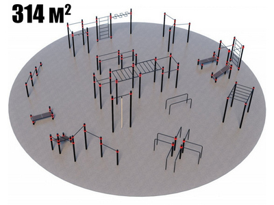 Оборудование для воркаута для Воркаут и ГТО 4-1 (Ø20 м)