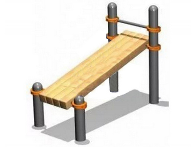 Уличная наклонная лавка для упражнений на пресс V010