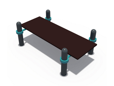 Уличная прямая скамья для пресса Воркаут СОВ 01140