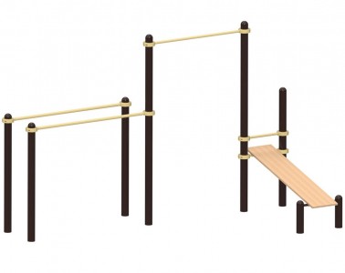 Турник, брусья, скамья для пресса TORUDA 45