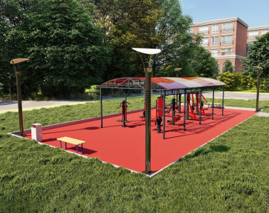 Готовый комплект уличных тренажеров TORUDA №3 (16x8)