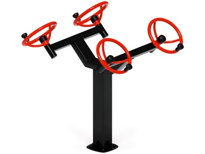 Уличный тренажёр Рули Тренировка 9 (положение сидя)