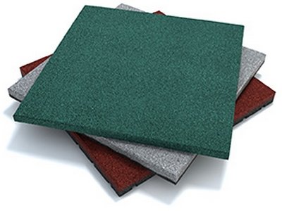 Резиновая плитка EcoStep Gym/Джим 500х500 (15-60 мм) с ровным основанием