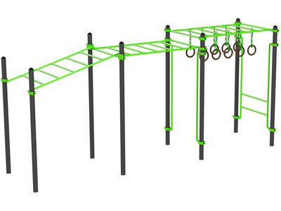 Уличный рукоход с изменением высоты с подвижными кольцами разноуровневый W258 GTO