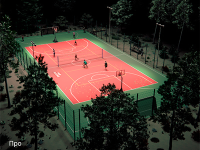 Уличная универсальная спортплощадка TORUDA SP-1 (43х21, игровое поле 40х20)