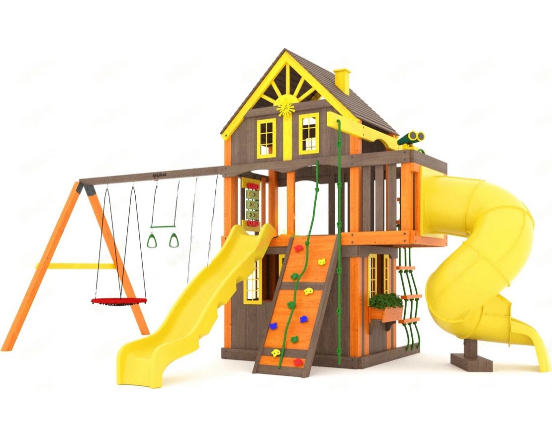 Детская площадка IgraGrad Шато 2 с трубой (Домик) мод.2 1