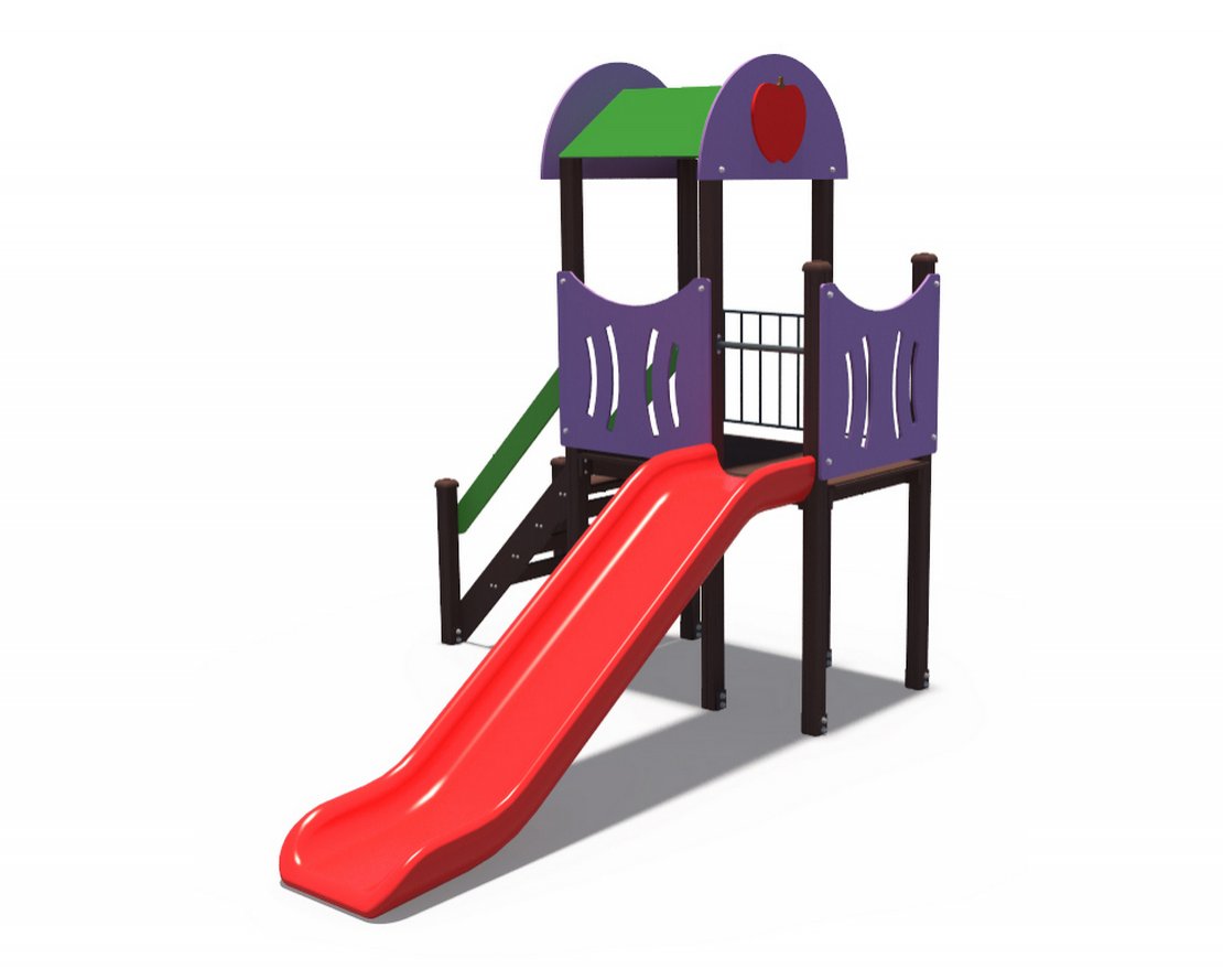 Детский игровой комплекс Солнышко Лето (скат пластиковый) Н-1200 ДИО 03010 - вид 2