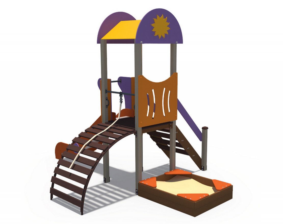 Уличный ДСК Солнышко Лето с песочницей ДИО 03022 - вид 1