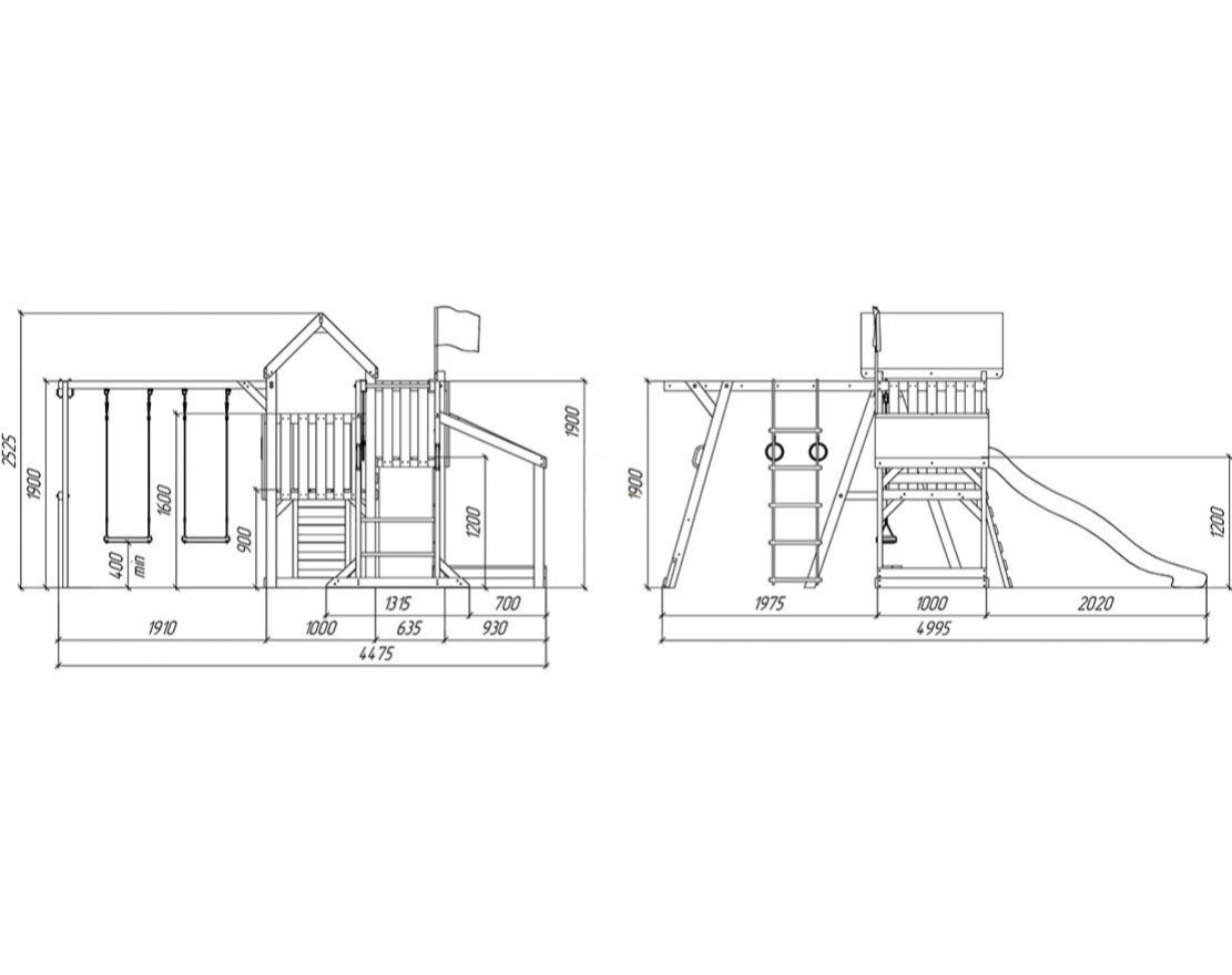 Детский игровой комплекс Савушка TooSun (Тусун) 4 с песочницей Plus