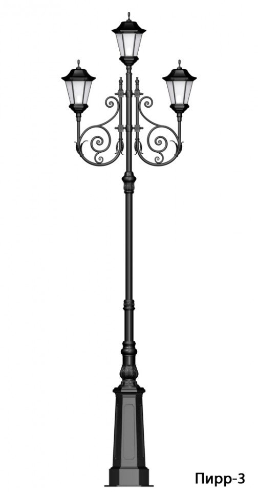 Опора освещения чугунная Пирр (высота 5 метров) - вид 2