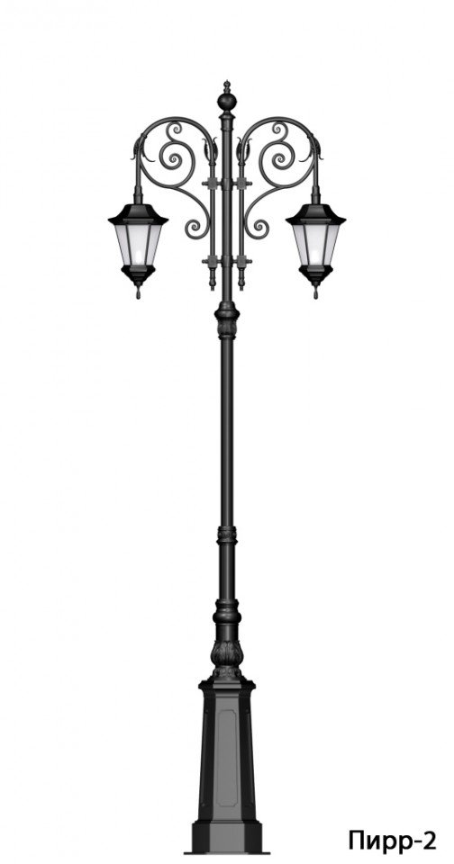 Опора освещения чугунная Пирр (высота 5 метров) - вид 2