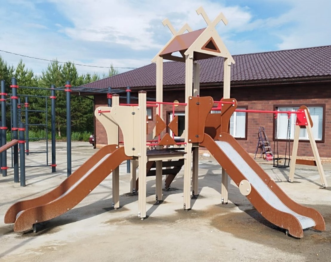 Игровой комплекс Лесная долина Н-1200,900 с качелями ДИО 06051 - вид 2