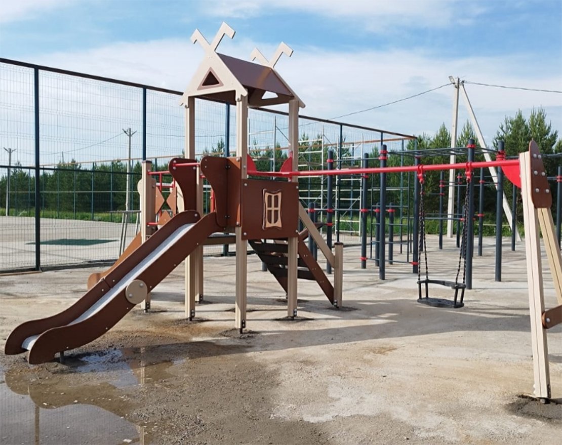 Игровой комплекс Лесная долина Н-1200,900 с качелями ДИО 06051 - вид 3