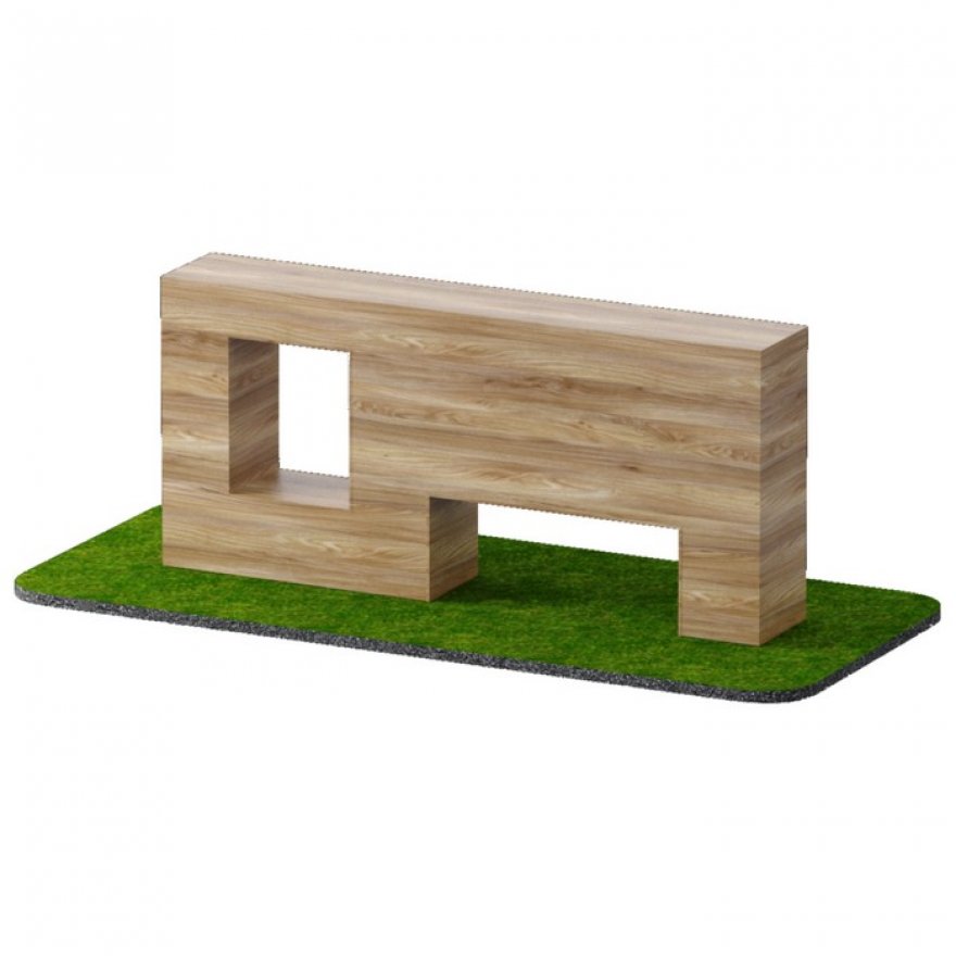 Уличная полоса препятствий Стенка с двумя проломами - вид 2