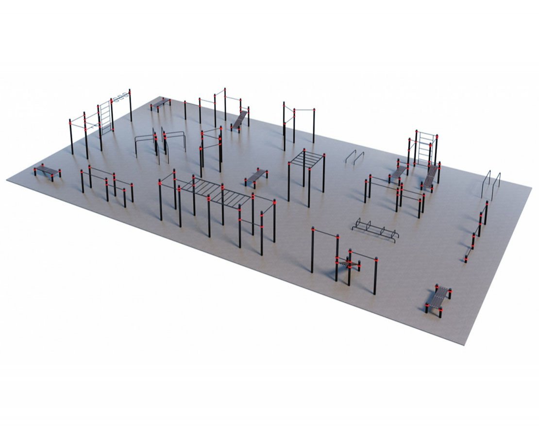 Оборудование для воркаута для Воркаут и ГТО 4-4 (28 x 15 м) - вид 1