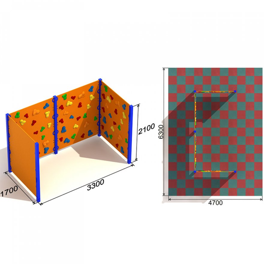 Стенка Скалодром №4 BL - вид 2