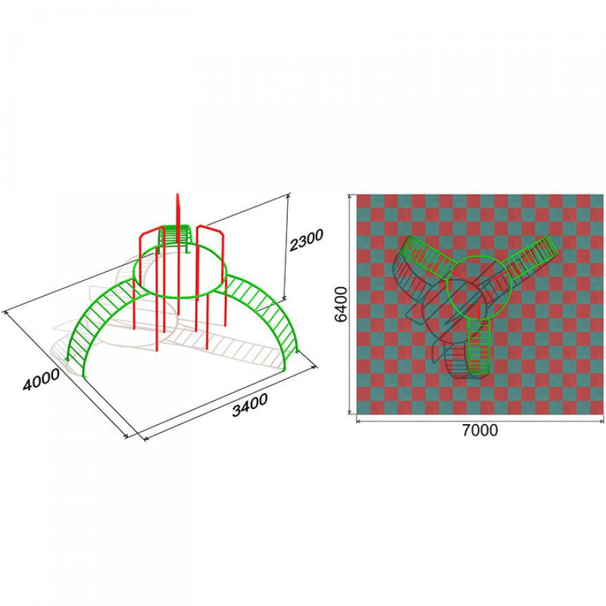 Турник Ракета BL - вид 2