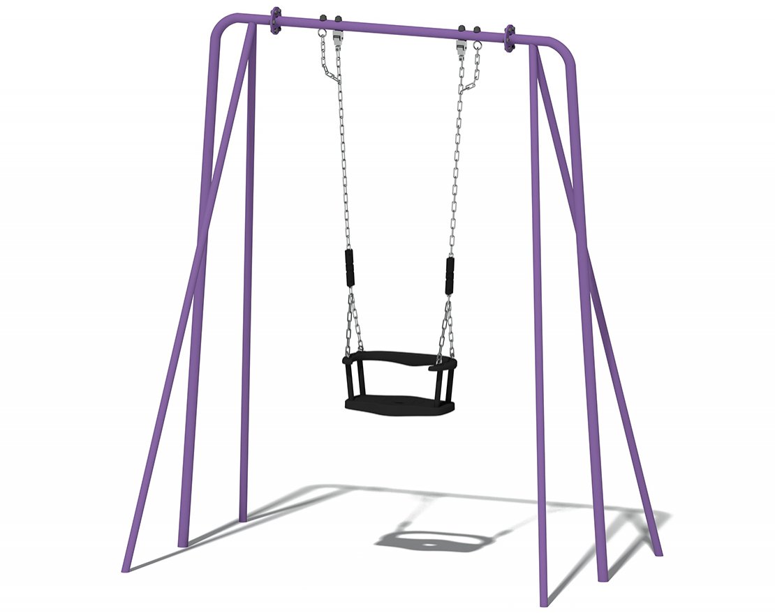 Уличные качели для детей на металлических стойках ИО 01100 - вид 1